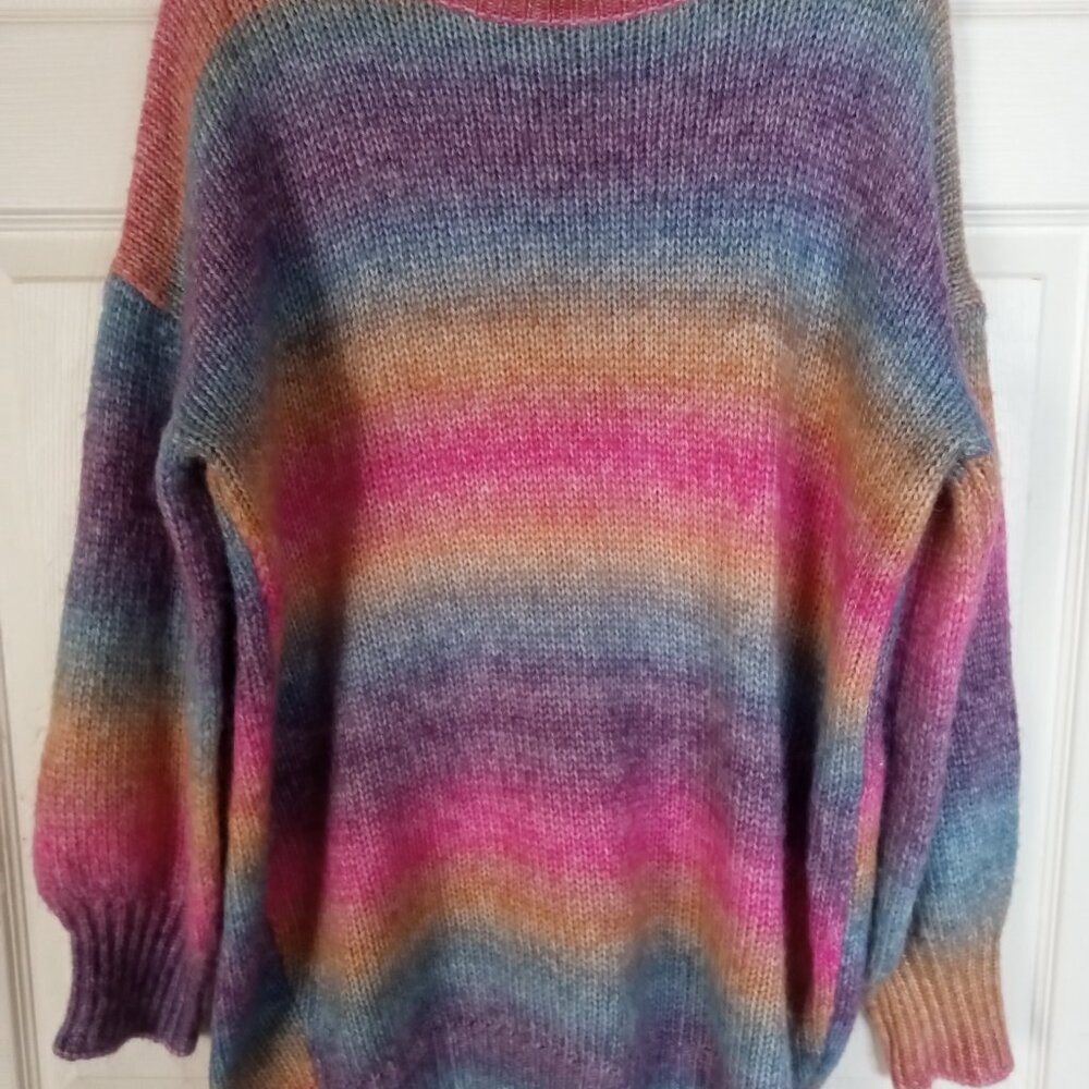 Oversize Pastel Rainbow Sweater - Shein Curve 2XL - Picture 2 of 4
